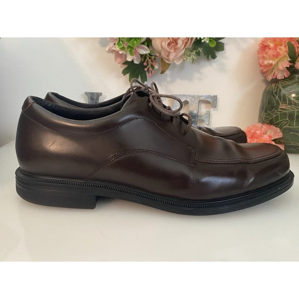 Rockport Adripene by Adidas Hydro-Shield Men's Brown Leather Oxford Shoes‎ 10M